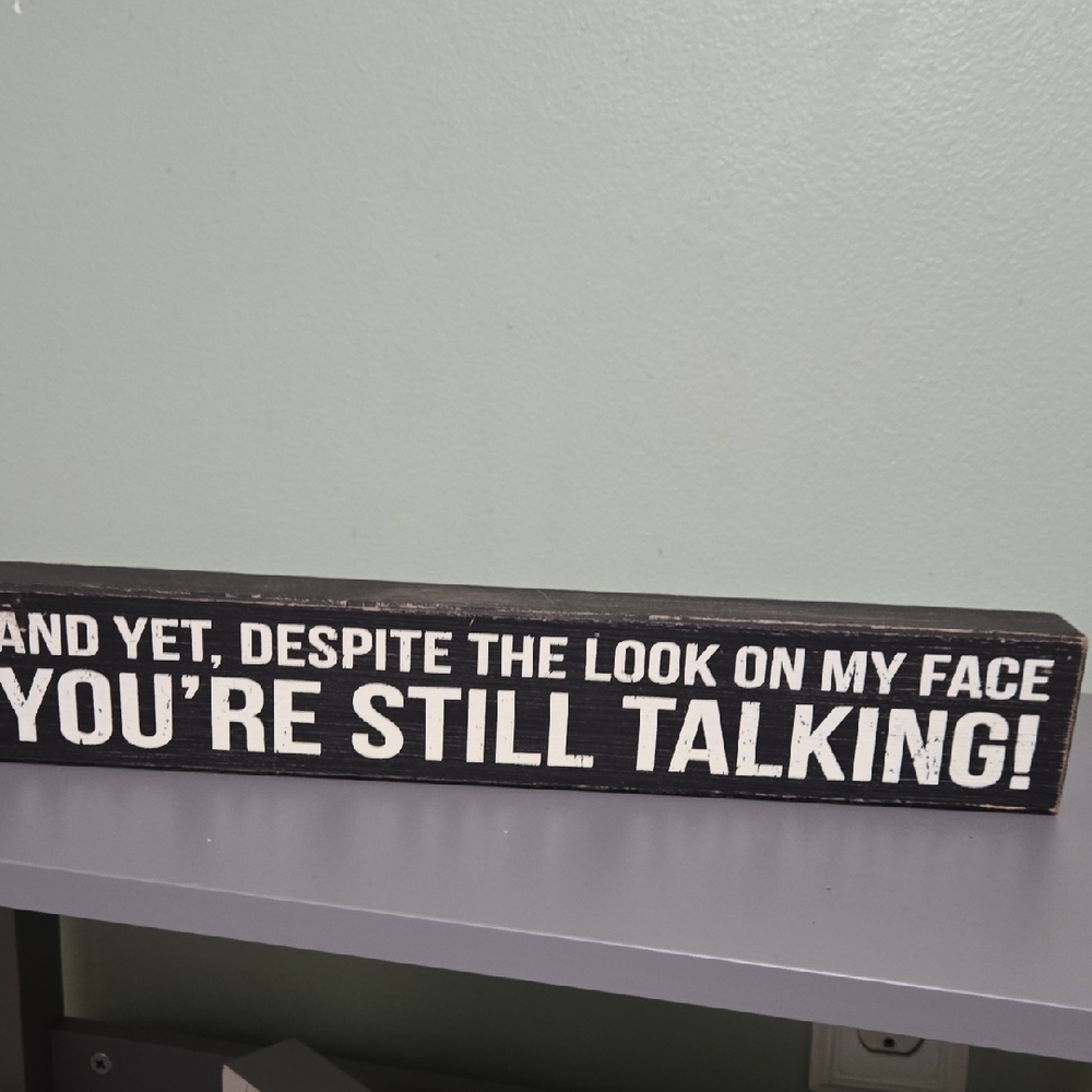 Black and White Wall Decor Sign